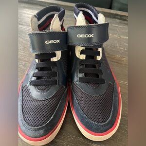 GEOX mixed media mid top sneaker sz 3.5